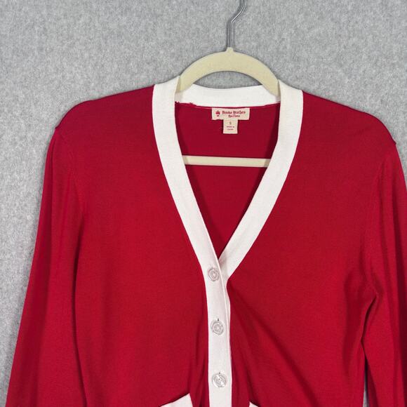 Brooks Brothers Cardigan Sweater Womens Small Thin Grandpa Academia Twee Quiet - Picture 3 of 10